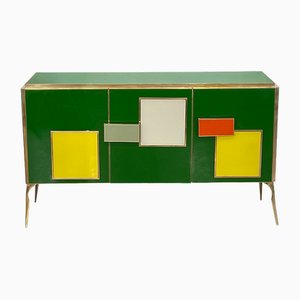 Sideboard with Three Glass Doors, 1980s