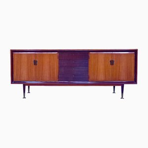 Large Italian Sideboard with Brass Details, 1950s