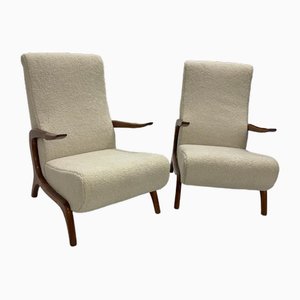 Art Deco Style Lounge Chairs, 1950s, Set of 2