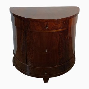 Cómoda Biedermeier Demi Lune de caoba, década de 1820