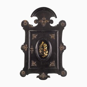 Kleiner schwarzer Louis Philippe Schlüsselschrank aus Holz, 1890er