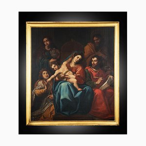 Mystische Hochzeit der Heiligen Katharina, Neapel, 18. Jh., Öl auf Leinwand