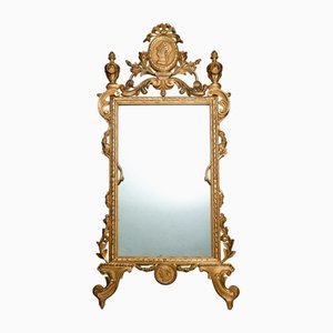 Louis XV Style Mirror in Gilt Carved Wood, Tuscany, Italy, Early 20th Century