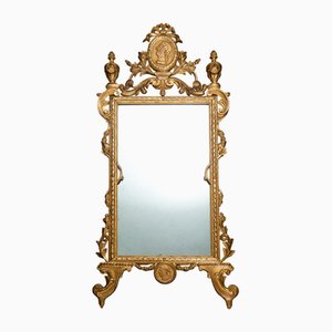 Specchio in stile Luigi XV in legno intagliato e dorato, Toscana, Italia, inizio XX secolo