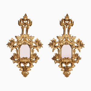 French Napoleon III Mirrors in Gilt Carved Wood, 19th Century, Set of 2