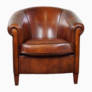 Brown Sheep Leather Club Chair