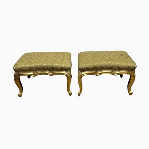 Empire French Gilt Stools, Set of 2