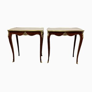 Tables Console Louis XVI en Marqueterie, France, Set de 2