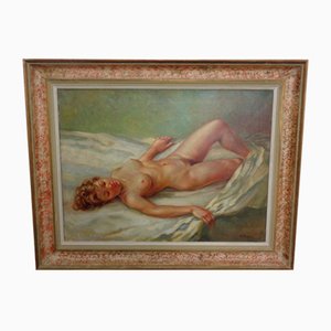 Nussbaumer, Nude Painting, 1930s, Oil on Canvas, Framed