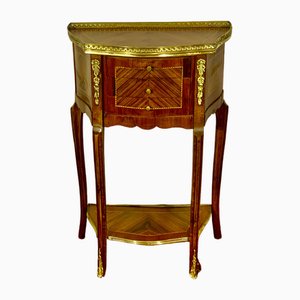 Louis XV Bedside Table in Rosewood & Violet Wood, 1930s