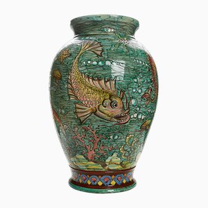 Ceramic Fish Umbrella Holder or Vase, 1950s