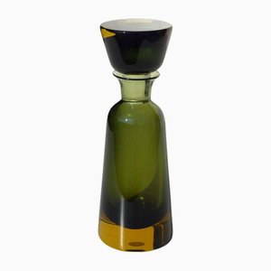 Sommerso Flasche aus Muranoglas von Flavio Poli für Seguso, 1950er