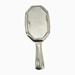 Art Deco Silver-Plated Hand Mirror from Maison Gallia, France, 1920s