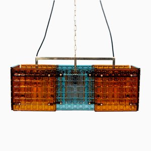 Glass Ceiling Lamp from Kronobergs Belysning, Sweden, 1960s
