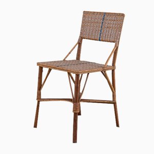 Vintage Silleria Chairs and Armchairs in Wicker and Bamboo. Spain., 1960s, Set of 10