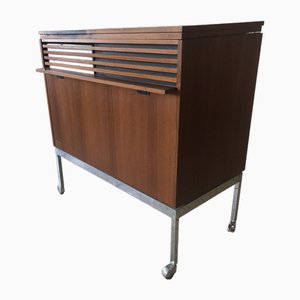 60er J. Design Barschrank Sideboard Bar Wagon Teak, Unkns