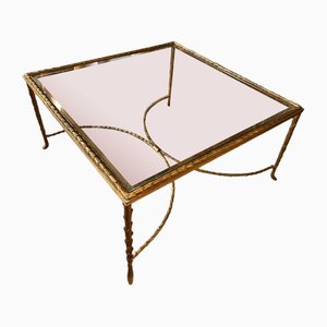 Gilt Bronze Coffee Table attributed to Maison Baguès, 1970s