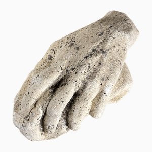 Escultura de mano de piedra, años 50, piedra