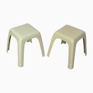 Kleine Hocker von Castiglioni Gaviraghi Lanza für Valenti Milan, 1980er, 2er Set