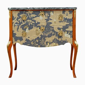 Gustavian Style Commode with Natural Marble Top, 1950s