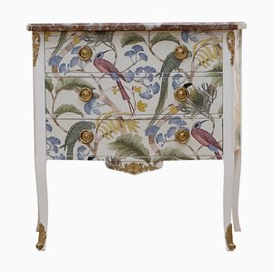 Commode Style Louis XV avec Plateau en Marbre Naturel, 1950s