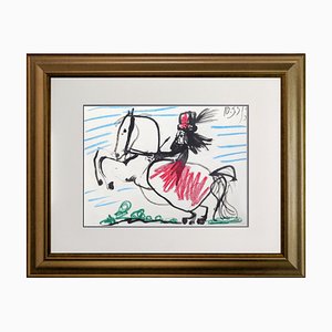 Pablo Picasso, Jacqueline a cavallo IV, 1961, Litografia