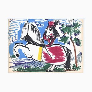 Pablo Picasso, Jacqueline a cavallo Iv, 1961, Litografia