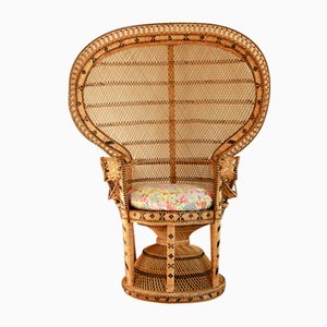 Vintage Italian Peacock Chair, 1970s