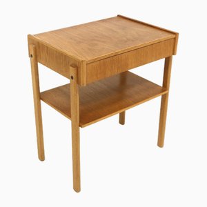 Scandinavian Oak Bedside Table, 1960