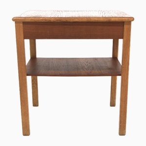 Table de Chevet Scandinave en Teck et Chêne, 1960