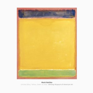 Mark Rothko, bleu, jaune, vert sur rouge, 1954, impression pigmentaire