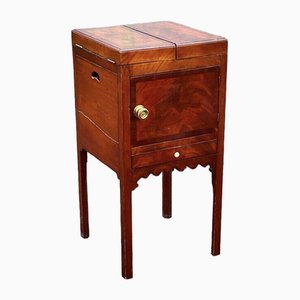 Georgian Mahogany Bedside Cabinet with Cupboard and Drawer