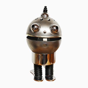 Vintage Metallische Roboterlampe von Satco, 1970er