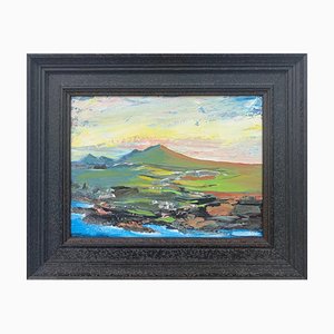 Angela Wakefield Original Abstract Landscape Painting of the Scottish Highlands by British Artist, 2020