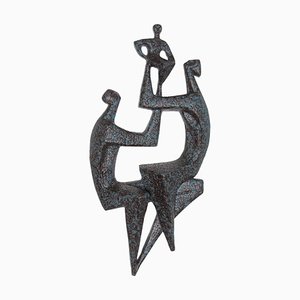 Escultura de cerámica de pared, años 60