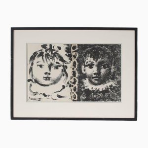 Pablo Picasso, Paloma et Claude, 1950er, Lithographie