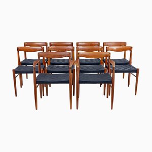 Mid-Century Esszimmerstühle aus Teak von Bramin, 1960er, 10 . Set