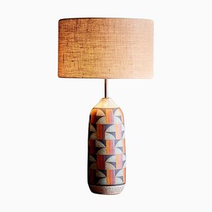 Table Lamp with Hand-Crafted and Hand-Painted Ceramic Base by Kat & Roger