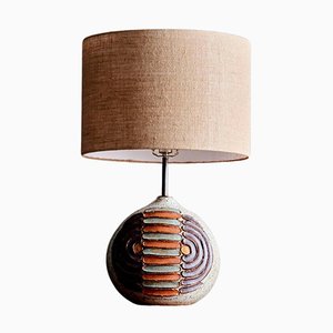 Lampe de Bureau avec Socle en Céramique Artisanal et Peint à la Main par Kat & Roger