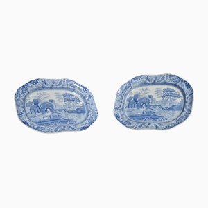 Assiettes Spode, 1890s, Set de 2