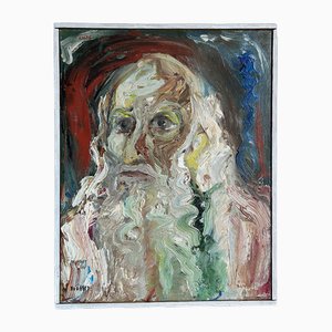 Man with Beard, Oil on Canvas, Framed