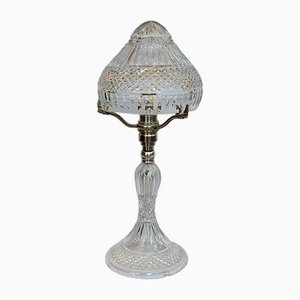 Pilz Tischlampe aus Kristallglas, 1930er