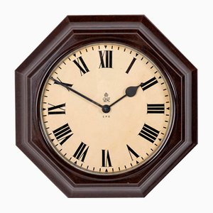 Large G.P.O. Octagonal Bakelite Case Wall Clock from Gents of Leicester, 1940s