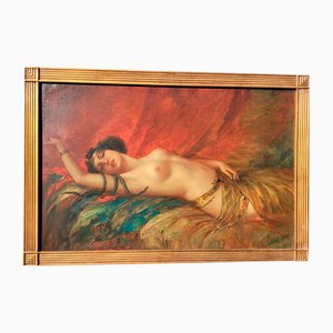 R Frenès, Cleopatra, siglo XX, años 20, óleo sobre lienzo