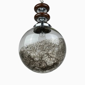 Lámpara colgante vintage grande de cristal de Murano de La Murrina, años 70