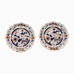 Assiettes Géorgiennes Antiques en Pierre de Chine, 1820s, Set de 2