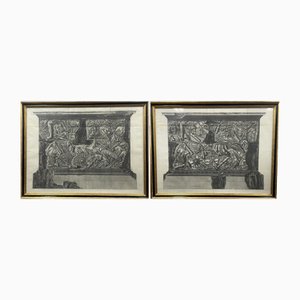 Piranesi, Fronten des Trajanssockels, 1800er, Radierung & Papier, 2er Set