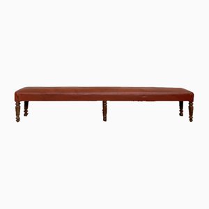 Leather Bistro Bench, 1930s