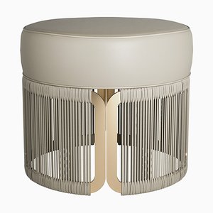 Manu Stool in Khaki and White by HOMMÉS Studio