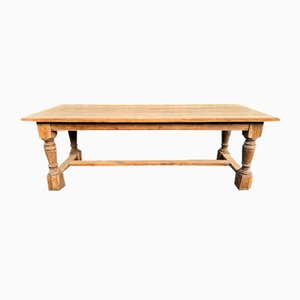 French Bleached Oak Dining Table, 1920s